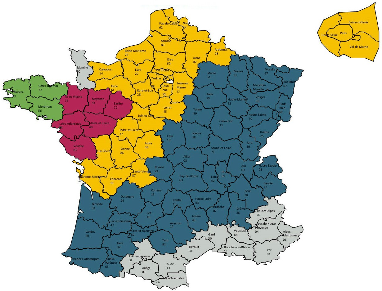 Carte de France livraisons